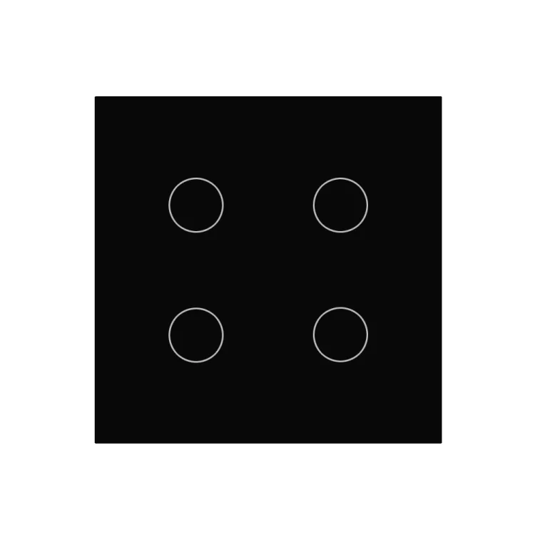 Wifi Smart 4 Gang Touch Switch Black