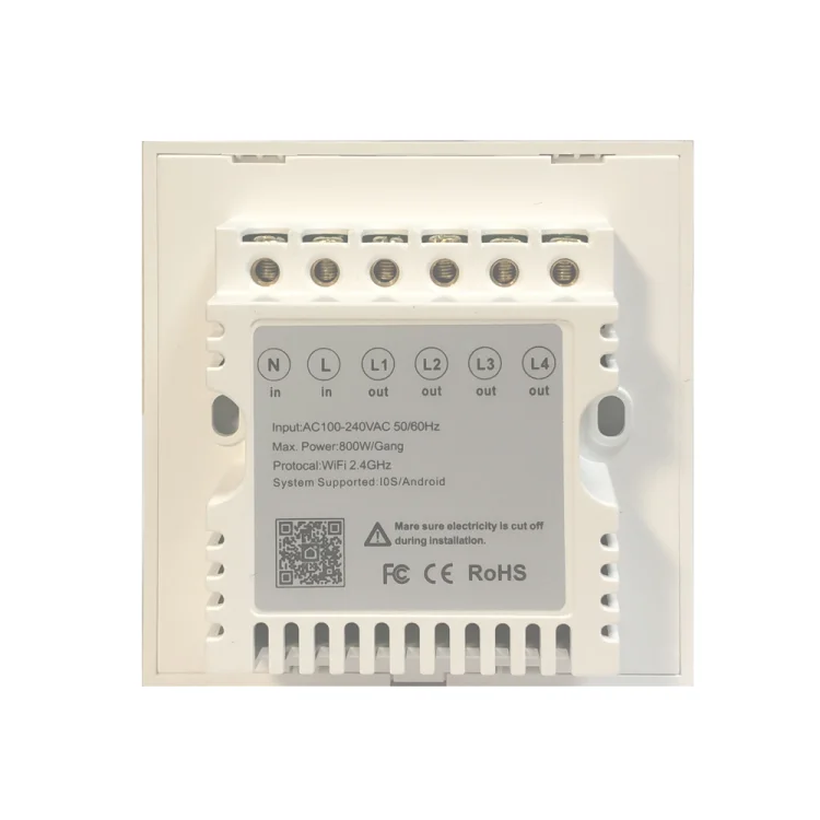 Wifi Smart 4 Gang Touch Switch Black - ছবি 3