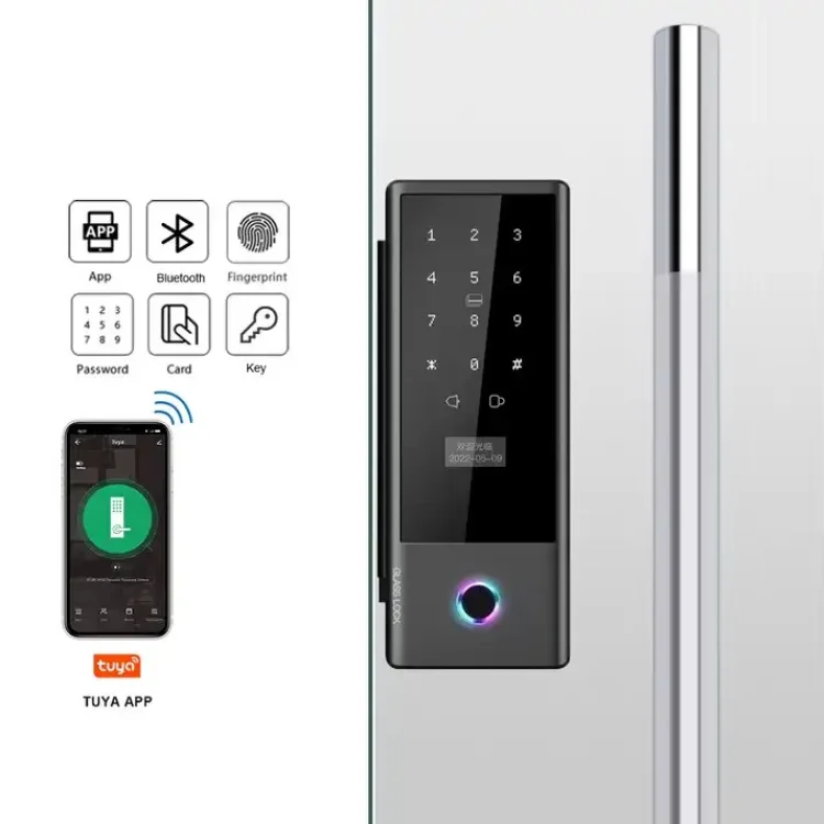 G2 Premium WiFi Smart Finger Print Glass Door Lock - ছবি 2