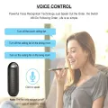 WiFi 4-Gang Smart Touch Screen Glass Panel Wall Switch with Fan Speed Control Black thumbnail 4