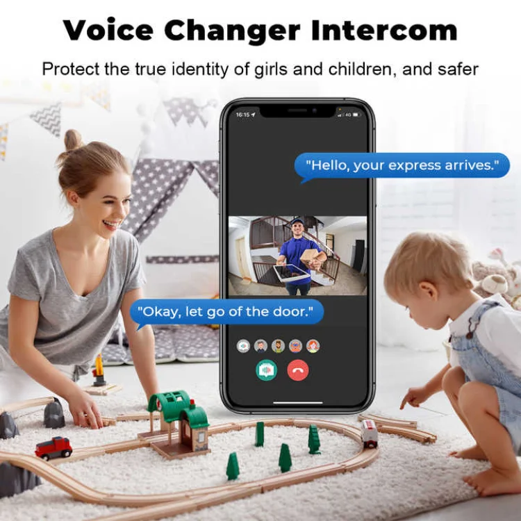 Tuya WiFi 1080P HD Video Doorbell Camera Wireless Waterproof IP55 Door Bell with Visual Intercom Camera - ছবি 2