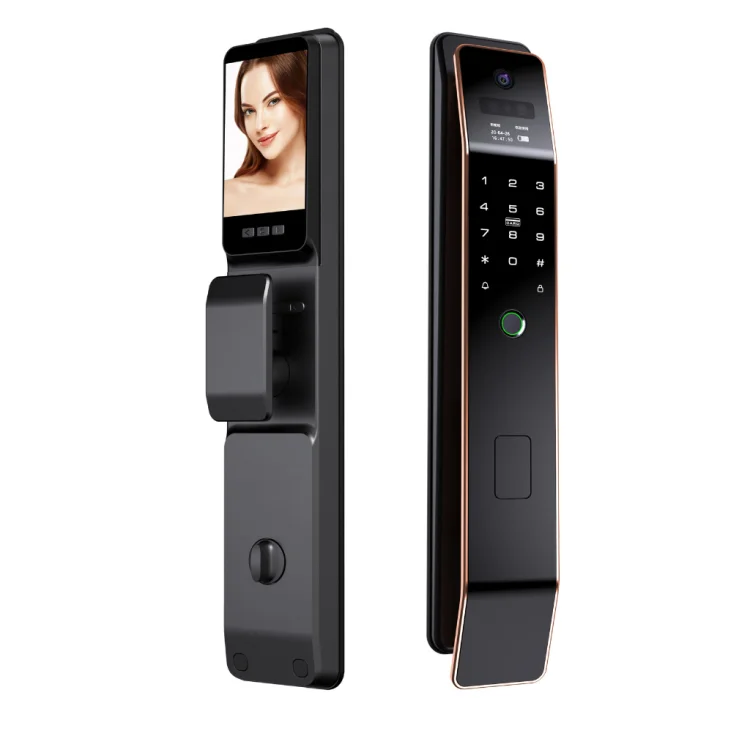 L9 Premium  3D Face Recognition Smart Video Call and Fingerprint Door Lock - ছবি 3
