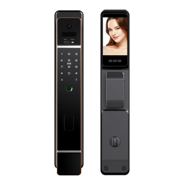 L9 Premium  3D Face Recognition Smart Video Call and Fingerprint Door Lock - ছবি 5