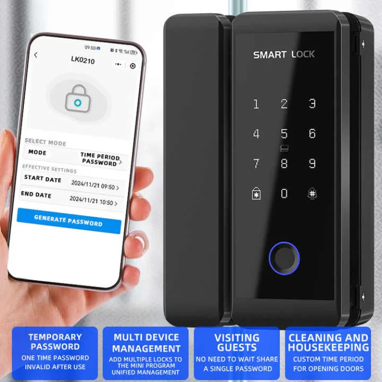 G1 TT Smart Finger Print  Lock for Glass Door - ছবি 3