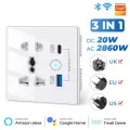 Wifi Type C and USB 5 pin Socket 13A Round Corner White thumbnail 1