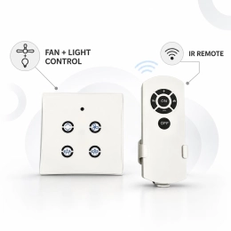 Fan + 2 Light control Switch  with IR Remote